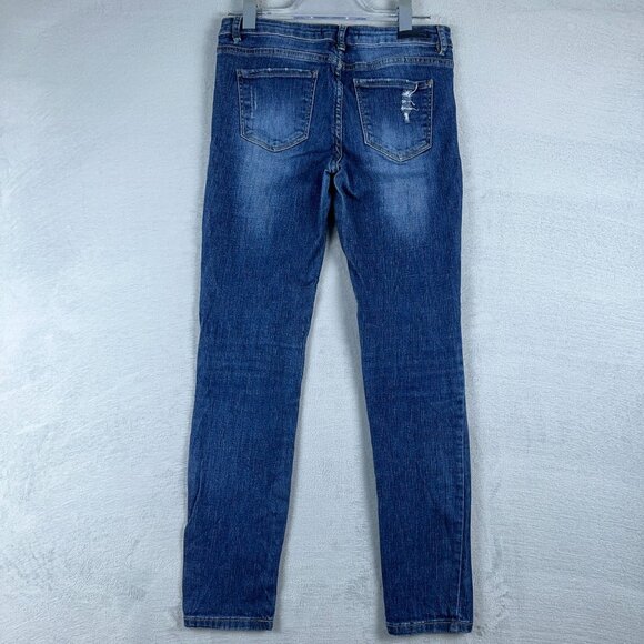 Denim Couture Slim Straight Leg Jeans Distressed Denim Womens Blue Size 7 - Picture 2 of 11